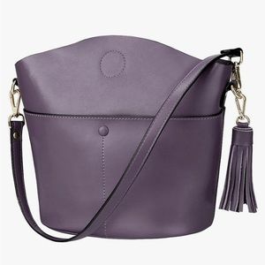 Smoky Purple Leather Handbag